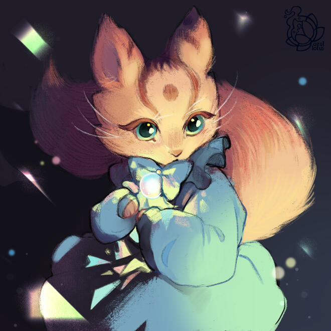 "Untitled" Ambiguous feline original character.
