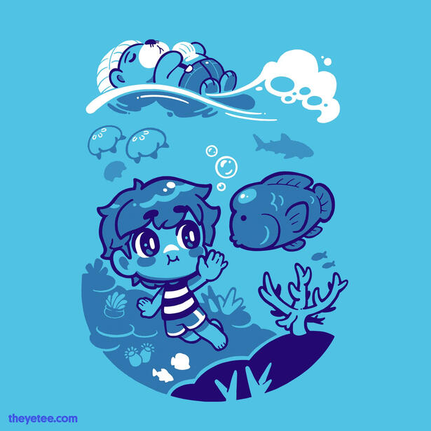 "Diving Buddies" T-shirt design for The Yetee inspired by Animal Crossing: New Horizons.
