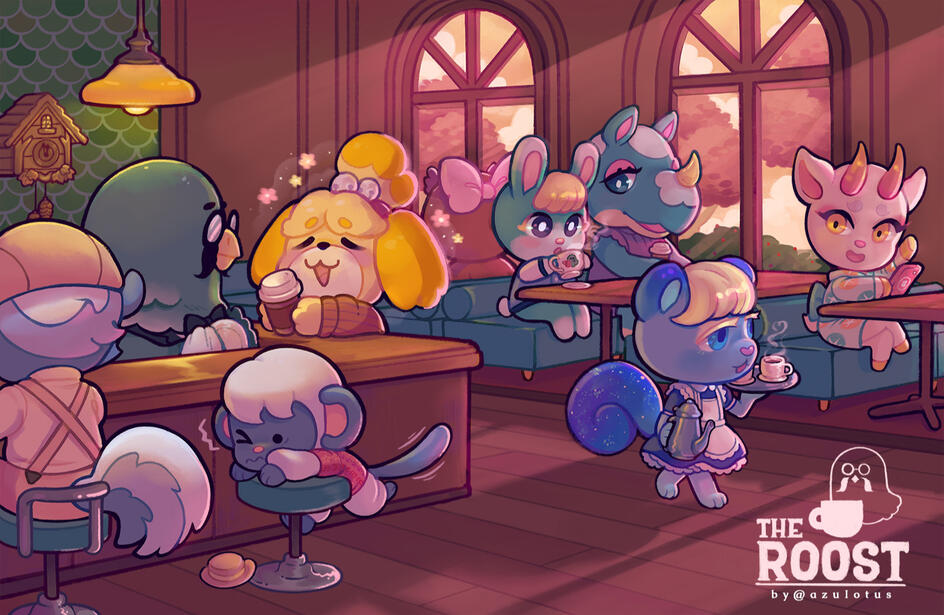 "The Roost" Fanart inspired by the cafe in Animal Crossing: New Horizons.